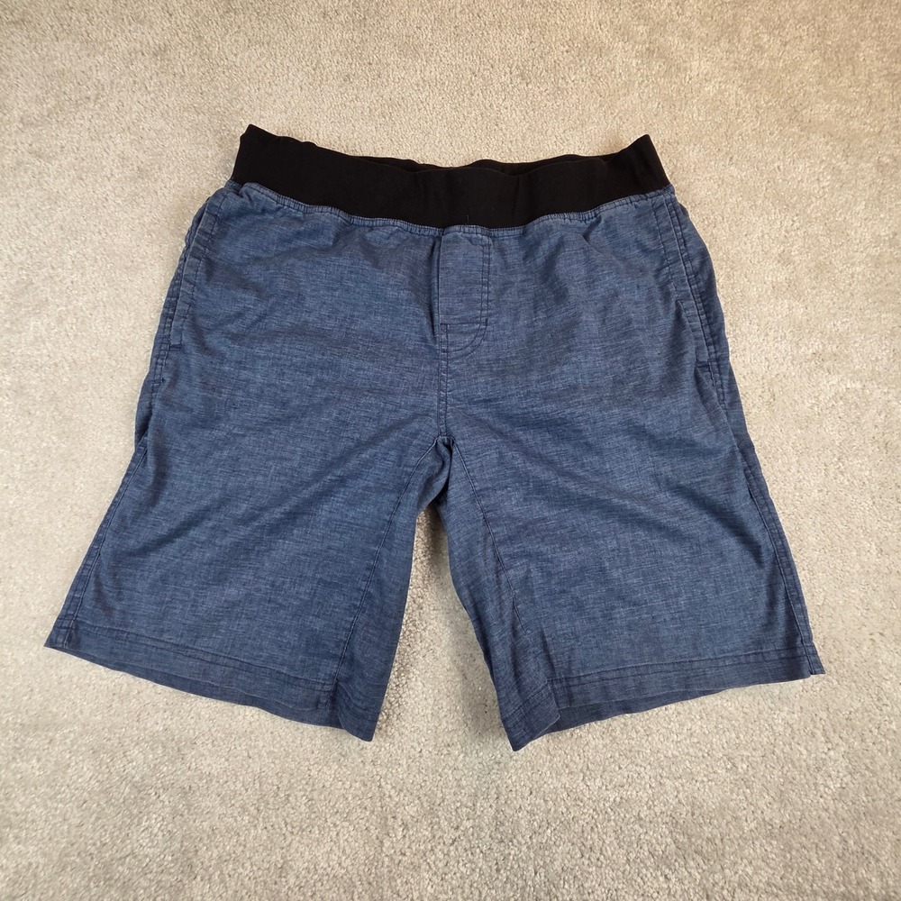 Prana Vaha Short Mens Medium Blue Heather Hemp Recycled Blend M3vahs116